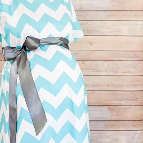 Aqua Chevron - Maternity Hospital Delivery Bundle