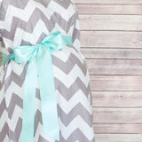 Gray Chevron - Maternity Labor & Delivery Hospital Gown