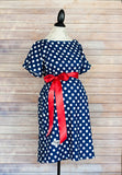 Navy Polka Dot - Maternity Labor and Delivery Hospital Gown