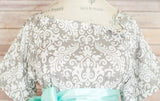 Gray Damask - Maternity Labor & Delivery Hospital Gown