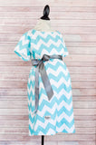 Aqua Chevron - Maternity Hospital Delivery Bundle