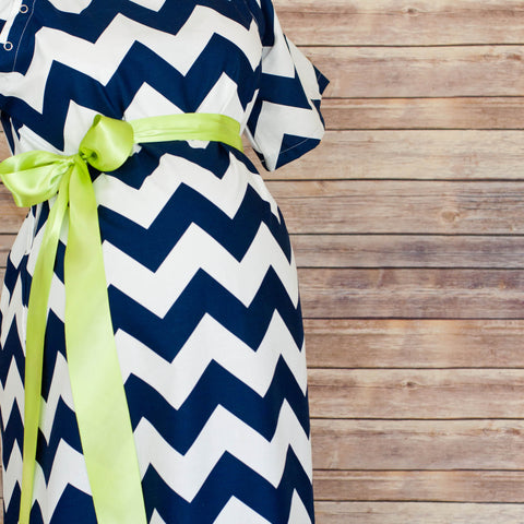 Navy Chevron - Maternity Hospital Delivery Bundle