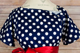 Navy Polka Dot - Maternity Labor and Delivery Hospital Gown