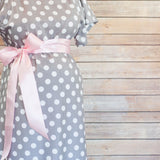 Gray Polka Dot - Maternity Labor & Delivery Hospital Gown