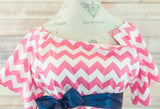 Pink Chevron - Maternity Labor and Delivery Hospital Gown