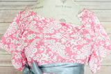 Pink Damask - Maternity Labor and Delivery Hospital Gown