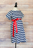 Navy Chevron - Maternity Labor and Delivery Hospital Gown